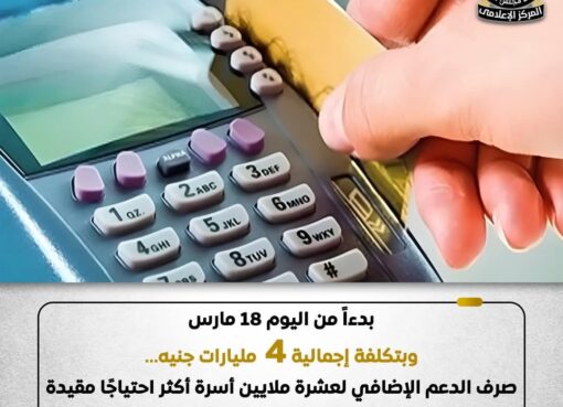 بدء صرف الدعم الإضافى لـ10 ملايين أسرة ببطاقات التموين