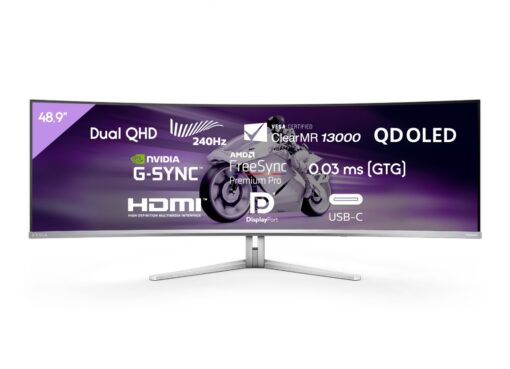 شاشات الألعاب الإلكترونية “فيليبس” Evnia QD OLED مزودة بمعدل تحديث 240 هرتز، صوت DTS، إضاءة Ambiglow، واتصال USB-C، متاحة الاَن بالشرق الأوسط