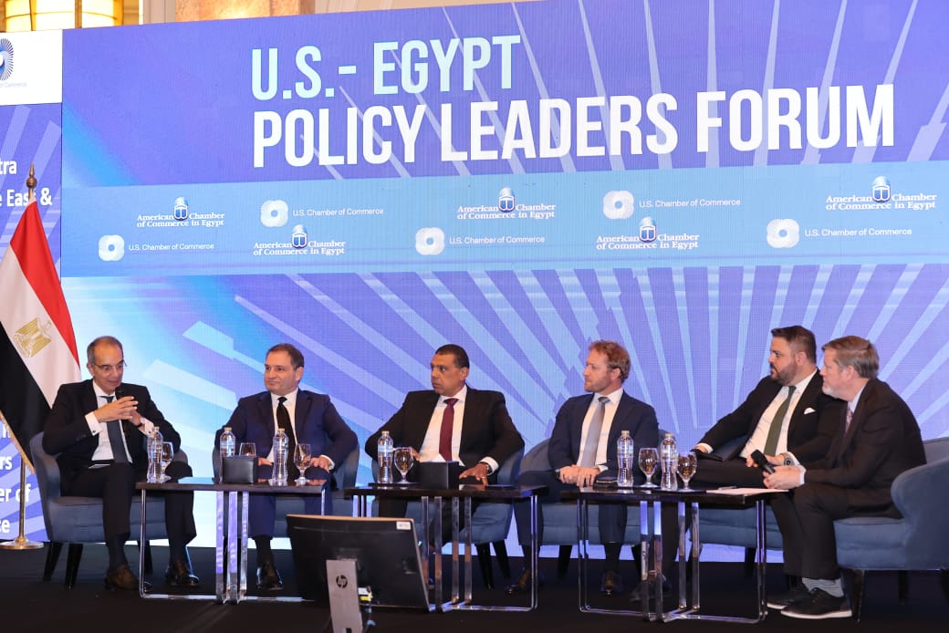 وزير الاتصالات خلال فعاليات منتدى قادة السياسات بين مصر والولايات المتحدة 2025